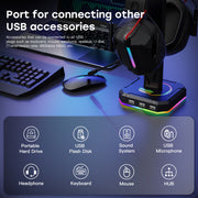 ZUOYA RGB Headphone Bracket Headset E-sports